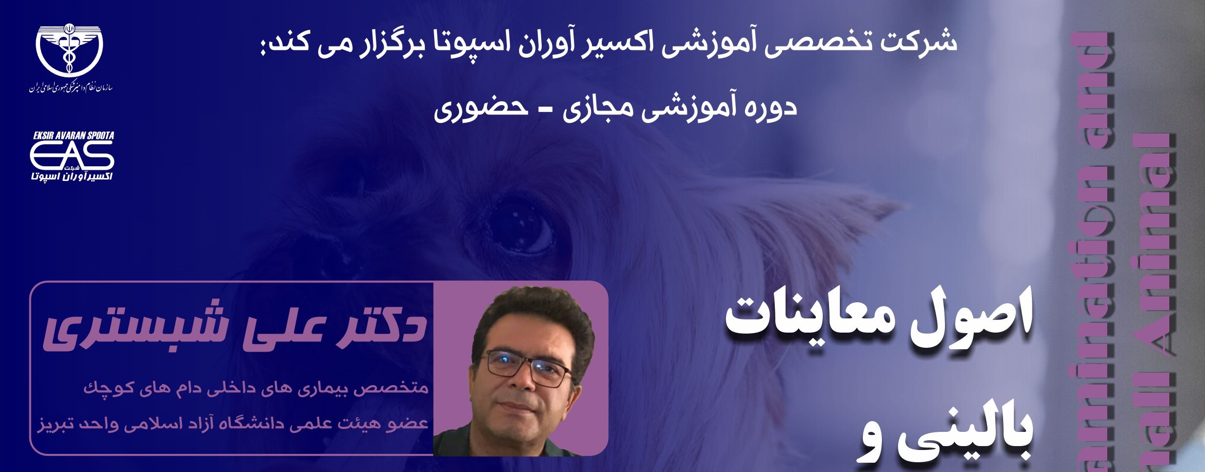 آگهی استخدام دوره آموزشی مجازی- حضوری" اصول معاینات بالینی و روش های نمونه برداری در دام های کوچک" در نامشخص از شرکت 